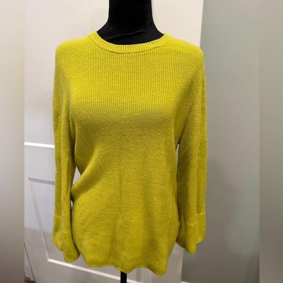 Eileen fisher crew neck bell sleeve sweater merino wool - Picture 1 of 8